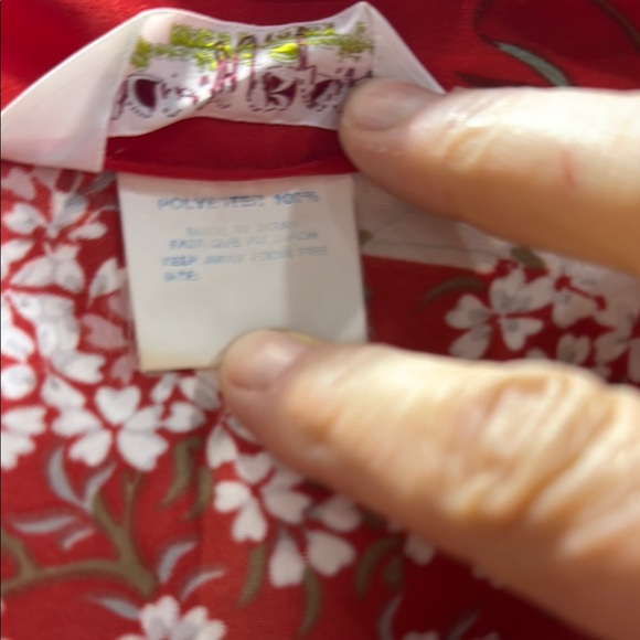 Red Floral Kimono Robe - Picture 4 of 7